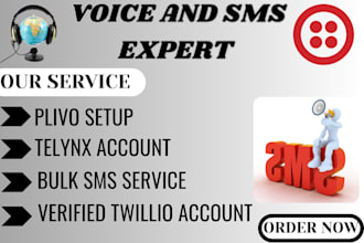 setup telnyx twilio vonage plivo and bulk SMS services