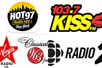 music promotion to 50 uk radio station