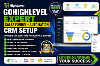 build gohighlevel landing page ghl expert sales funnel automation crm setup