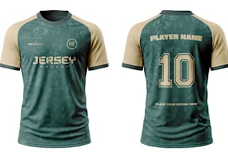 design custom football, basketball and esport jerseys with 3d mockup