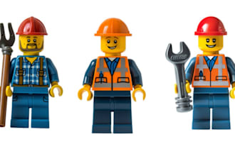 create custom 3d lego video for ads, lego animation intro, story stop motion