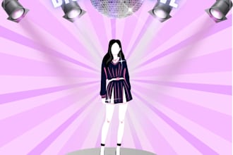 design trendy retro disco apparel and branding graphics