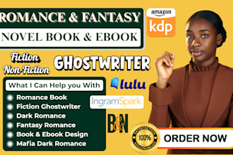 ghostwrite your dark romance fiction and non fiction mafia romance fantsy novel