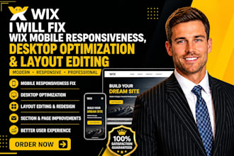 fix redesig wix mobile responsiveness desktop optimization and layout editing