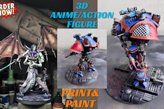 3d print and paint action figure warhammer painting stl file resin print model