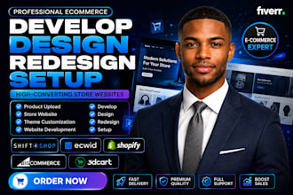 design develop 3dcart, bigcommerce, ecwid, shift4shop store website redesign
