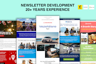 design custom hubspot and mailchimp newsletter template