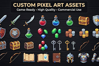 create professional pixel art game assets and sprites
