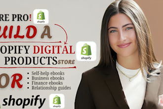 build a shopify digital product store for ebooks and online courses coaches