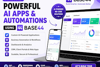 build custom ai apps and business automation using base44
