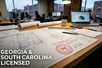 provide pe stamp, civil structural drawings georgia carolina