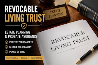 prepare a revocable living trust for estate planning and probate avoidance