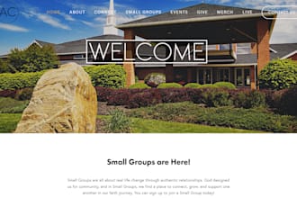 church website, church, charity, nonprofit, ministry website with livestreaming