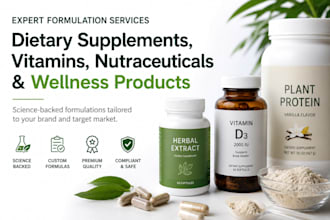 formulate dietary supplements vitamins nutraceuticals and wellness products
