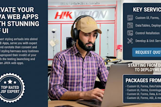 be your expert jsf web designer for enterprise java web