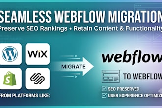 transfer wordpress, wix, shopify to webflow, webflow migration no data loss