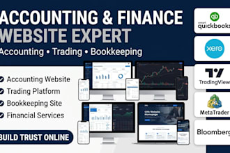 build accounting website, bookkeeping website, stock market, trading website