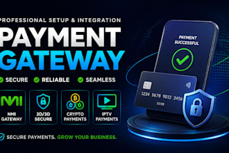 setup crypto payment gateway, card payment, 2d payment system for your business