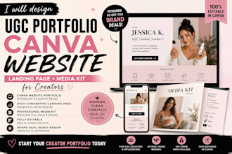 design ugc portfolio canva website landing page and media kit for creators