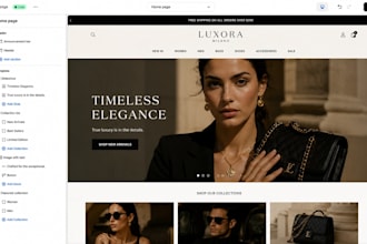 create a luxury shopify store with a ecommerce website