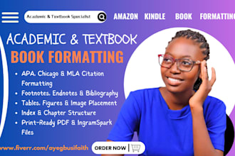 format your academic book, textbook or research publication