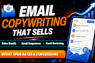 do email copywriting, email marketing and sales copy and email campaign