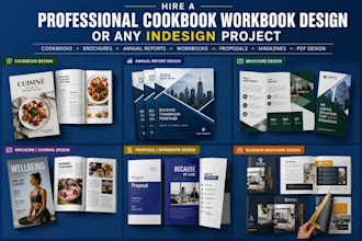 design cookbook brochure design novel manuscript layout design workbook design