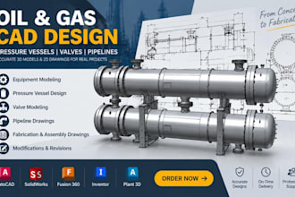 oil and gas equipment cad, pressure vessel design, valve and pipeline drawings