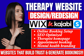 design wix mental health and therapy clinic website with client booking site
