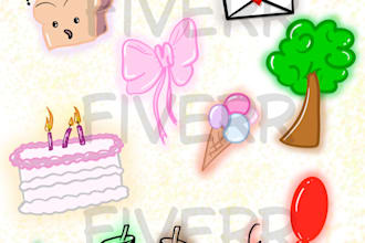 create cute custom doodle illustrations