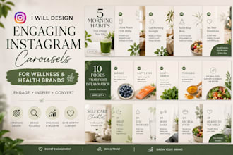 design engaging instagram carousel for wellness and health brands