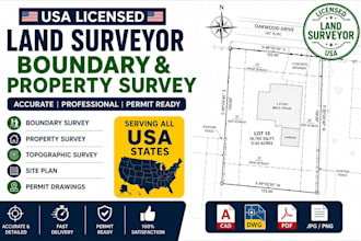 do tx fl ca ny  nyc USA licensed land surveyor boundary and property survey