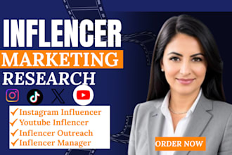 find instagram, youtube, linkedin and facebook influencer research for b2b, b2c