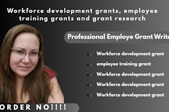 write workforce development grant proposals and employee training funding