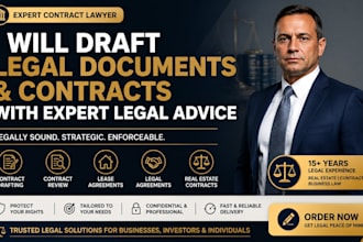 draft legal documents and contracts with expert legal advice