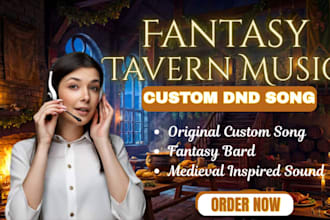 sing a custom dnd tavern song female fantasy bard singer