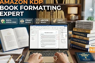format your book for amazon KDP, lulu, and ingramspark