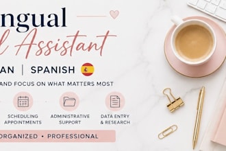 be your bilingual virtual assistant in italian and spanish