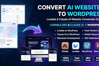 convert claude ai or lovable websites to wordpress