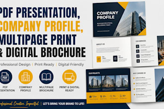 design real estate digital brochure, company profile, multipage PPT presentation