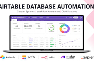 do airtable database, airtable interface, softr expert, automations integration