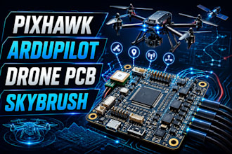 drone flight controller pcb with ardupilot pixhawk and skybrush compatible esc