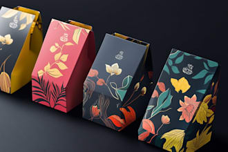 create modern product packaging design with dieline