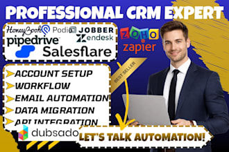 set up jobber automation honeybook pipedrive dubsado salesflare zendesk padio