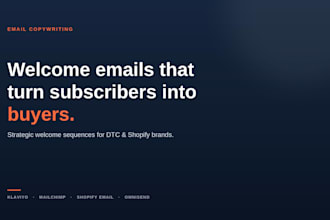 write a high converting welcome email sequence for your dtc brand