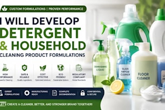 develop detergent and household cleaning product formulations