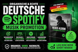 promote german spotify music promotion organic german spotify album marketing
