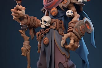 do your unique 3d character modelling with rigging
