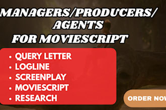 find literary agents, producers, managers for moviescripts, screenplays