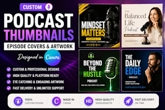 design custom podcast thumbnails, episode covers, and artwork in canva